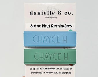 Powder|Fern: 2 Personalized Silicone Labels  for daycare, sippy cups, baby bottles, water bottles, first day of school, back to school