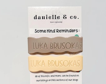 Taupe|Buttercup: 2 Personalized Silicone Labels for daycare, sippy cups, baby bottles, water bottles, first day of school, back to school