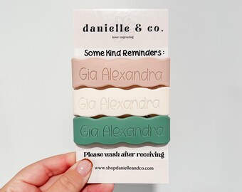 Paquete de 3 etiquetas de silicona para biberones: etiquetas para biberones, vasos para bebés, etiquetas personalizadas para guarderías, campamentos y cestas de Pascua.