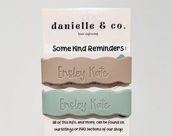 Taupe|Sea: 2 Personalized Silicone Labels for daycare, sippy cups, baby bottles, water bottles, first day of school, back to school