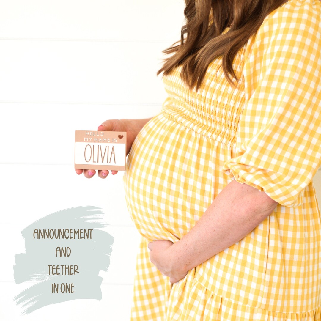 Pregnancy Announcement Sign and Teether Announcement Etsy