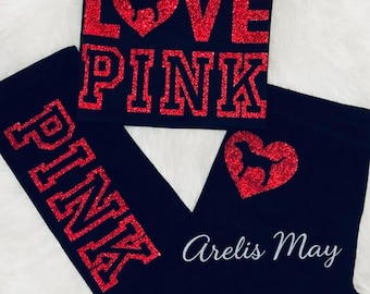Love Pink or black set  t-shirt & leggings set