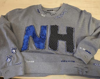 Custom Embroidered Sweatshirt | Personalized Crewneck | Handmade Spirit Wear | Gift for Her | Team Sweatshirt