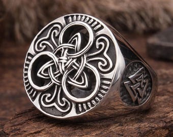 Triquetra Valknut Ring – Keltisches Knotenband mit nordischem Symbol