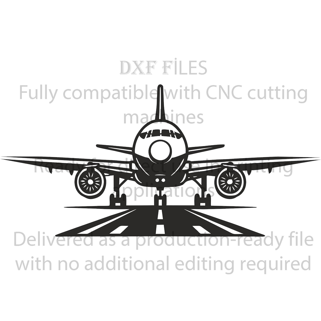 Plane Dxf File Airplane DXF File for CNC Plasma & Laser Cutting | Aircraft Metal Art ...