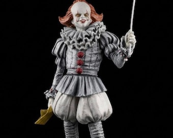 3D Printed Horror Figure, Hand-Painted Gothic Movie Character Statue