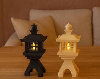 Candelabro japonés LED impreso en 3D