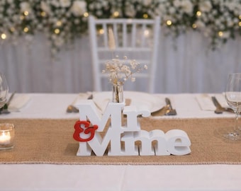 Decoraciones de boda para el Sr. y la Sra., impresas en 3D