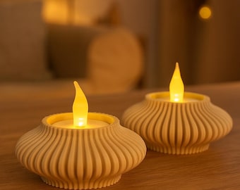 Portavelas LED impreso en 3D