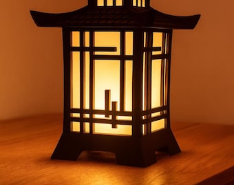 Lámpara de pagoda japonesa impresa en 3D