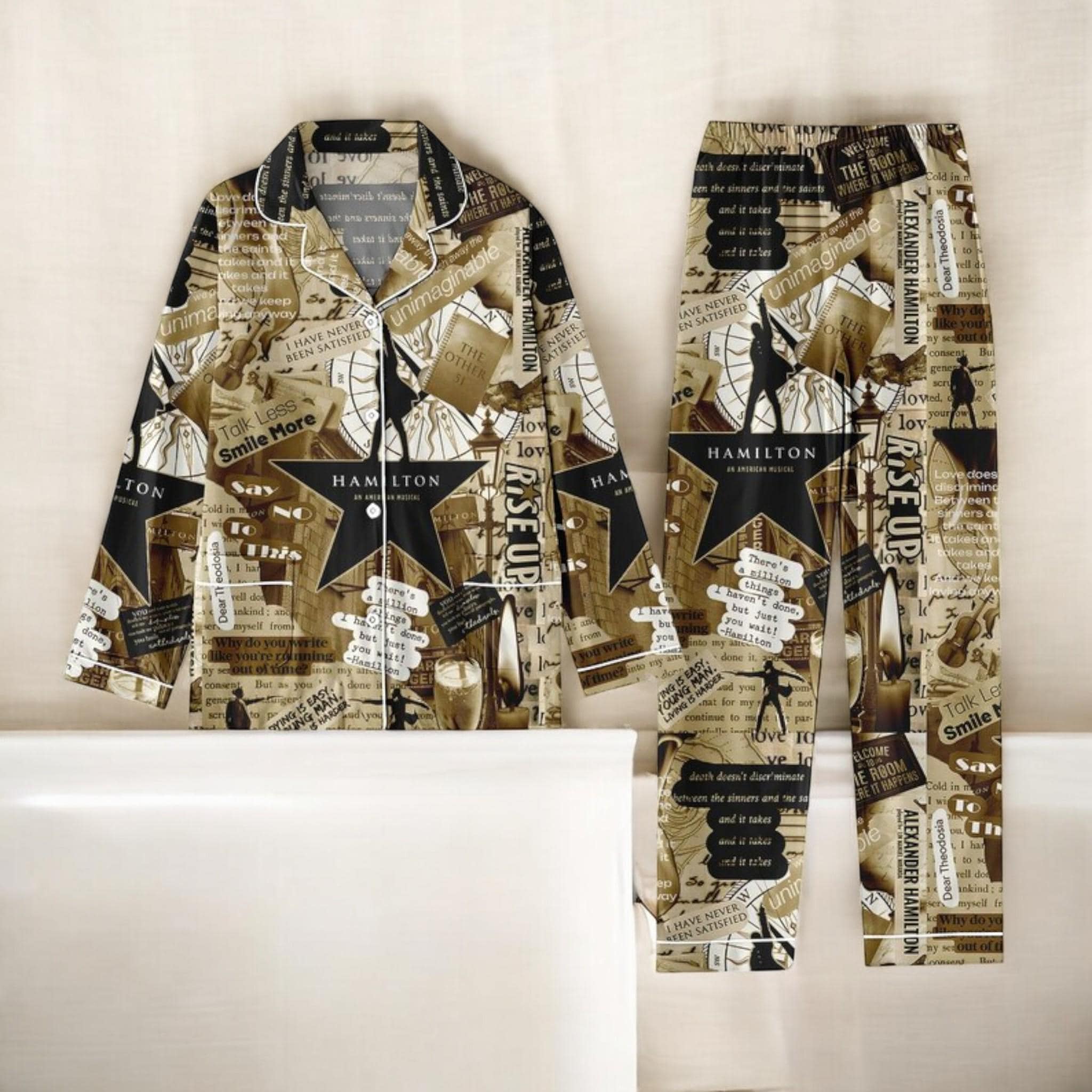 Discover Hamilton Musical Pajama Set, Alexander Hamilton & Eliza PJs