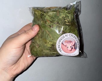 Premium dandelion leaves for small animal forage (hamsters, mice, gerbils, guinea pigs, rabbits, rats, chinchillas)