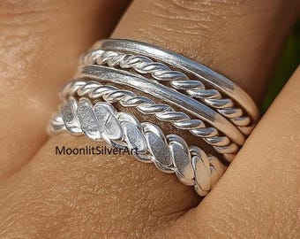 5-delat silverringset