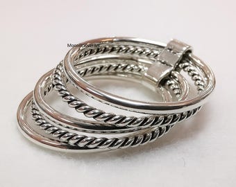 5-delat silverringset