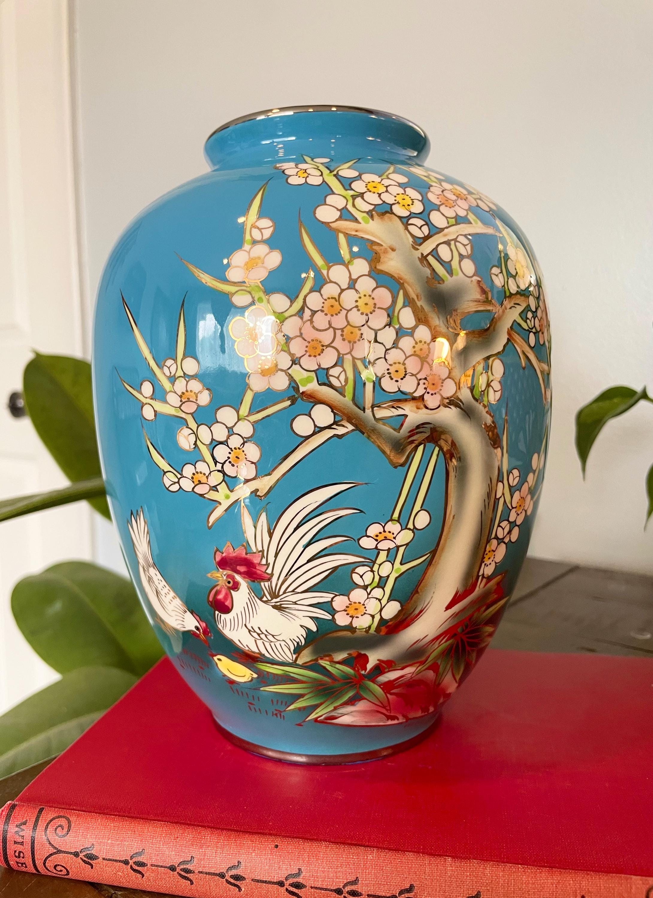 Blue Vintage Japanese Vase - Etsy