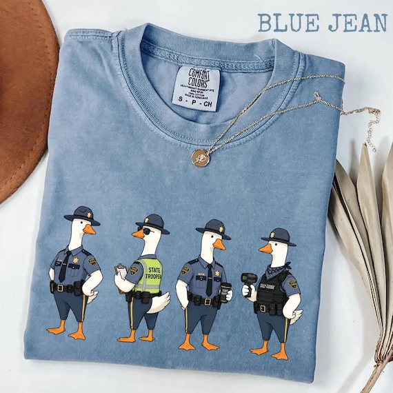 State Trooper Silly Goose Shirt Comfort Colors® Funny Highway Patrol Tee, Police Officer Gift, Law Enforcement Mom Dad Gift