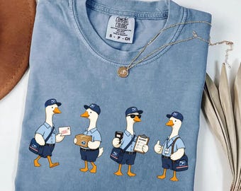 Silly Goose Mail Carrier Comfort Colors® Shirt, Funny USPS Worker Tee, Delivery Driver Gift for Women Men