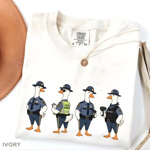 State Trooper Silly Goose Shirt Comfort Colors® Funny Highway Patrol Tee, Police Officer Gift, Law Enforcement Mom Dad Gift image 3