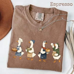 Embroidered Silly Goose Baking Comfort Colors® Shirt, Funny Baker Tee, Cozy Bakery Gift, Baking Lover Gift for Her
