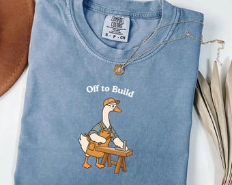 Camiseta Comfort Colors® "Plomero Goose listo para arreglar tuberías", camiseta de trabajo para fontanería.