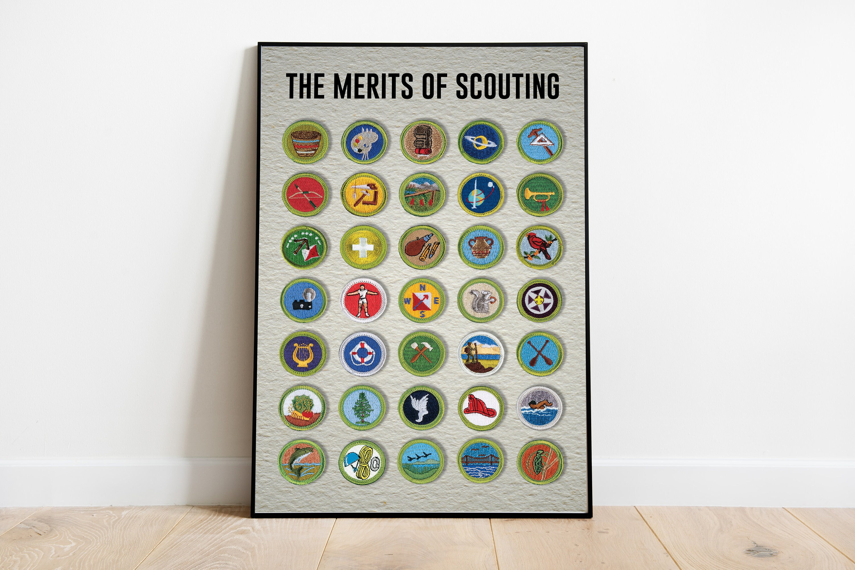 Scout Merit Badge Print INSTANT DOWNLOAD Kids Room Print Etsy