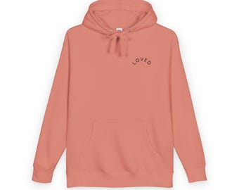 All Loved hoodie | Heart script design, cozy fleece