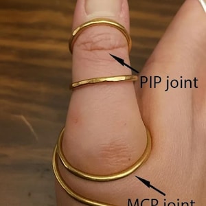 Stecca MCP per pollice artritico in ottone dorato, anello per stecca EDS
