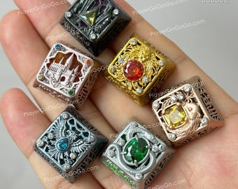 Handmade Artisan Keycaps, 3D Light Transmitting Keycap Slytherin, Gryffindor, Hufflepuff, Ravenclaw, Hogwarts, Azkaban Castle