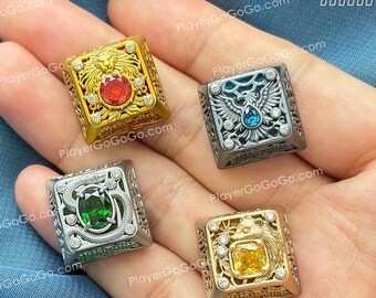 Handgjorda Harry Potter-tangentbord, 3D-ljusgenomsläppande tangentbord Slytherin, Gryffindor, Hufflepuff, Ravenclaw