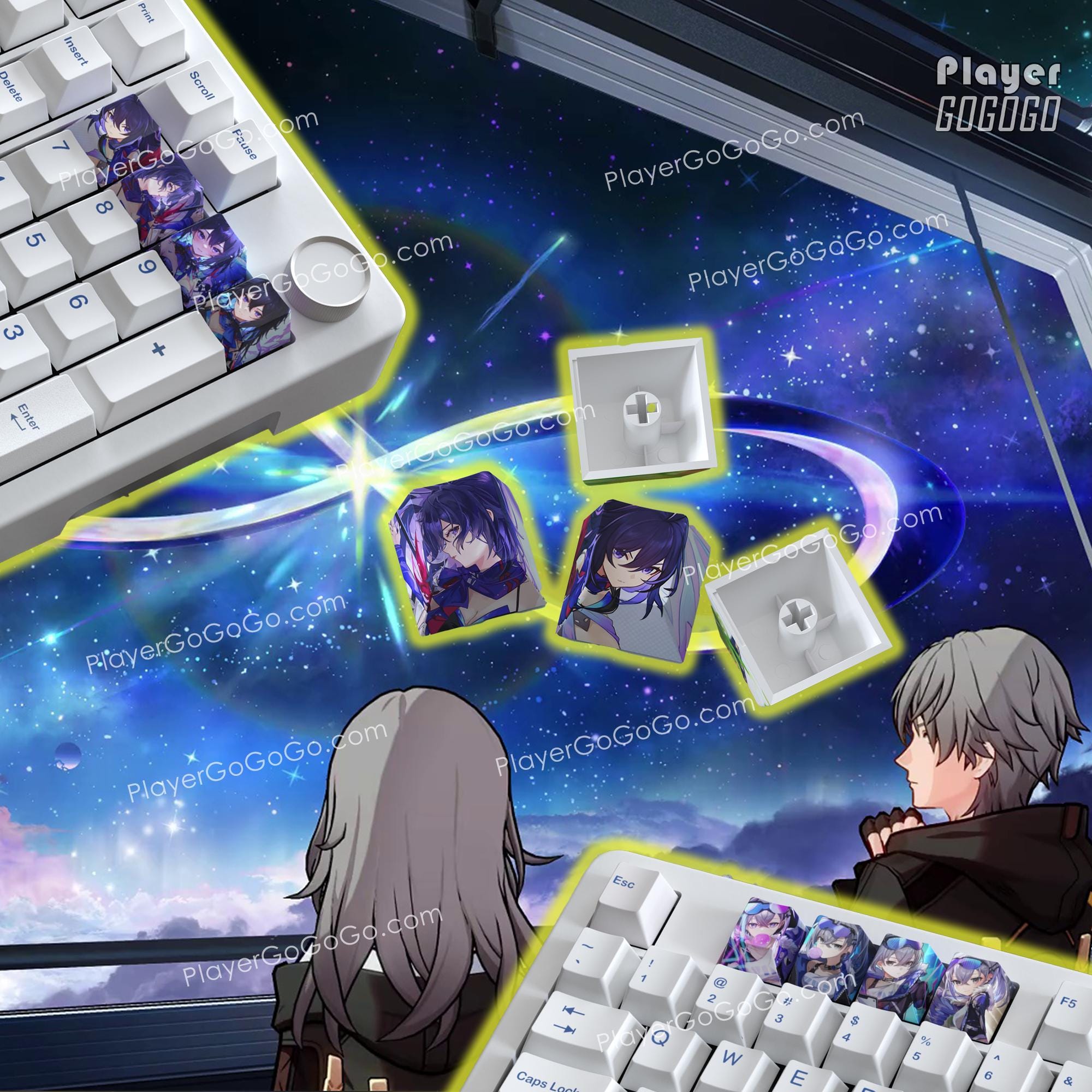 Hsr Keyboard Keychain Honkai: Star Rail R4 Keycap Set Cherry Profile, PBT Dye Sublimation ...