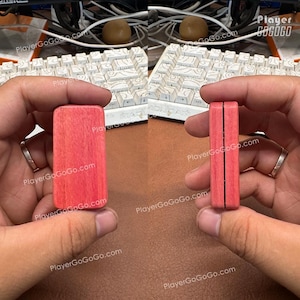 Real Pink Ivory, Walnut, Sandalwood Wood Fidget Slider, Clicky Magnetic EDC Slide Fidget Toy with Haptic Feedback Custom Engraving Available