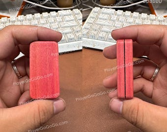 Real Pink Ivory, Walnut, Sandalwood Wood Fidget Slider, Clicky Magnetic EDC Slide Fidget Toy with Haptic Feedback Custom Engraving Available