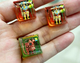 Handgjord Gundam-resin-tangentkapsel RX-78-2 och MS-06S