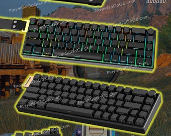 Mekaniskt tangentbord med optimerat FPS och 0 latens, magnetiska brytare för e-sport, trådbundet RGB-speltangentbord med 67 tangenter och 8K uppdateringsfrekvens