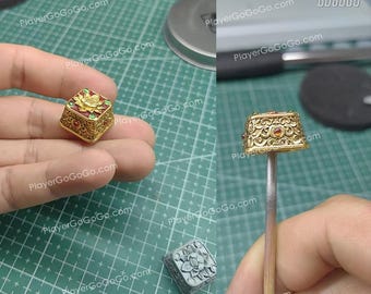Handgjorda Lotus-tangentbord, 3D-graverade tangentbord med ädelstenar