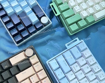 Elegant krämigt tangentbord - RGB-bakgrundsbelyst QMK VIA mekaniskt tangentbord med aluminiumhölje, bärbart minimalism 65 % tangentbord present till programmerare