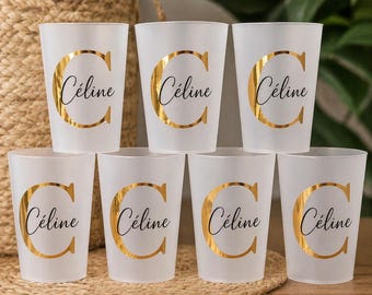 Gepersonaliseerde beker / Beker op maat / Cadeau-idee / Cadeaus / Milieuvriendelijke beker / Bruiloft / Doop / Verjaardag / Sport / Vrijgezellenfeest....