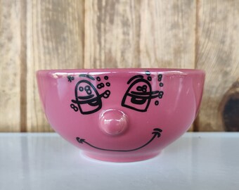 Dolce Vita Funny Face Bowl with 3D nose, Emotion Bowl, Drunk Face Bowl