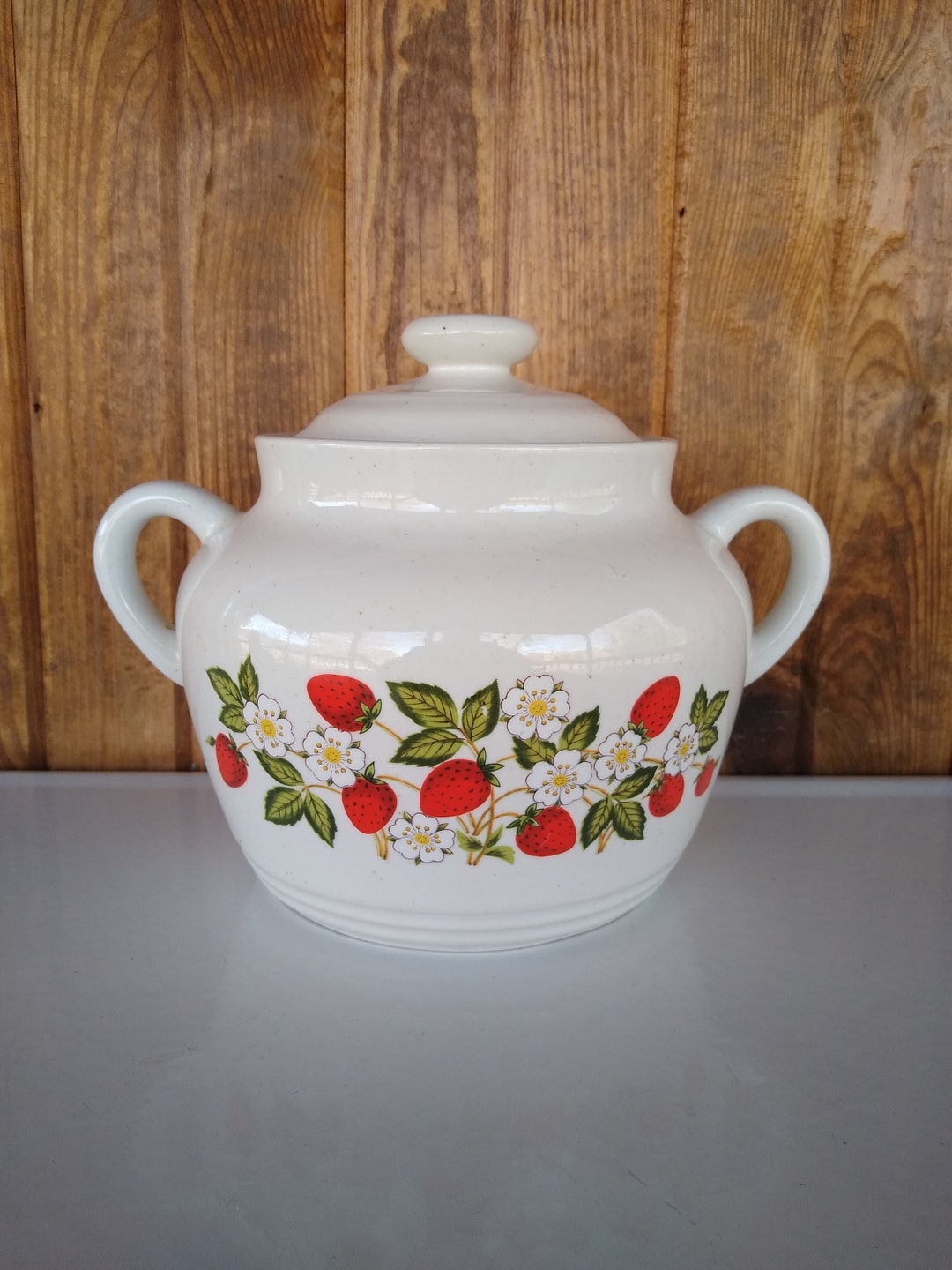 Sheffield Strawberries and Cream Bean Pot Sheffield Cookie Etsy