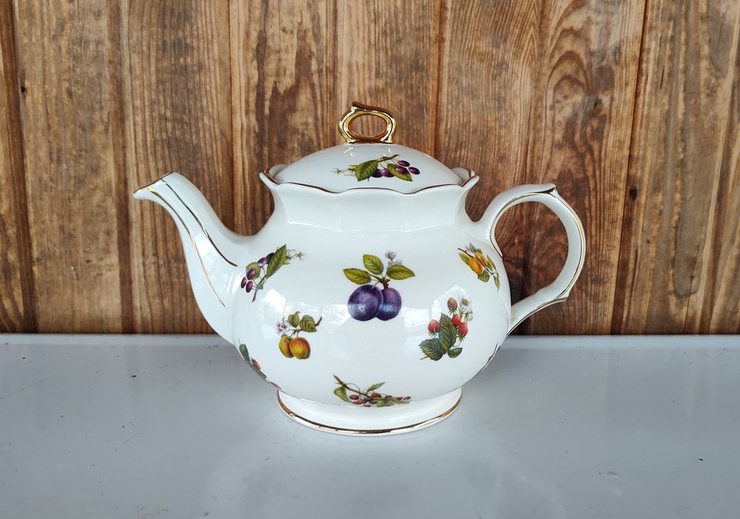 Vintage Sadler Teapot, Teapot With Fruit Design, Made in England Etsy