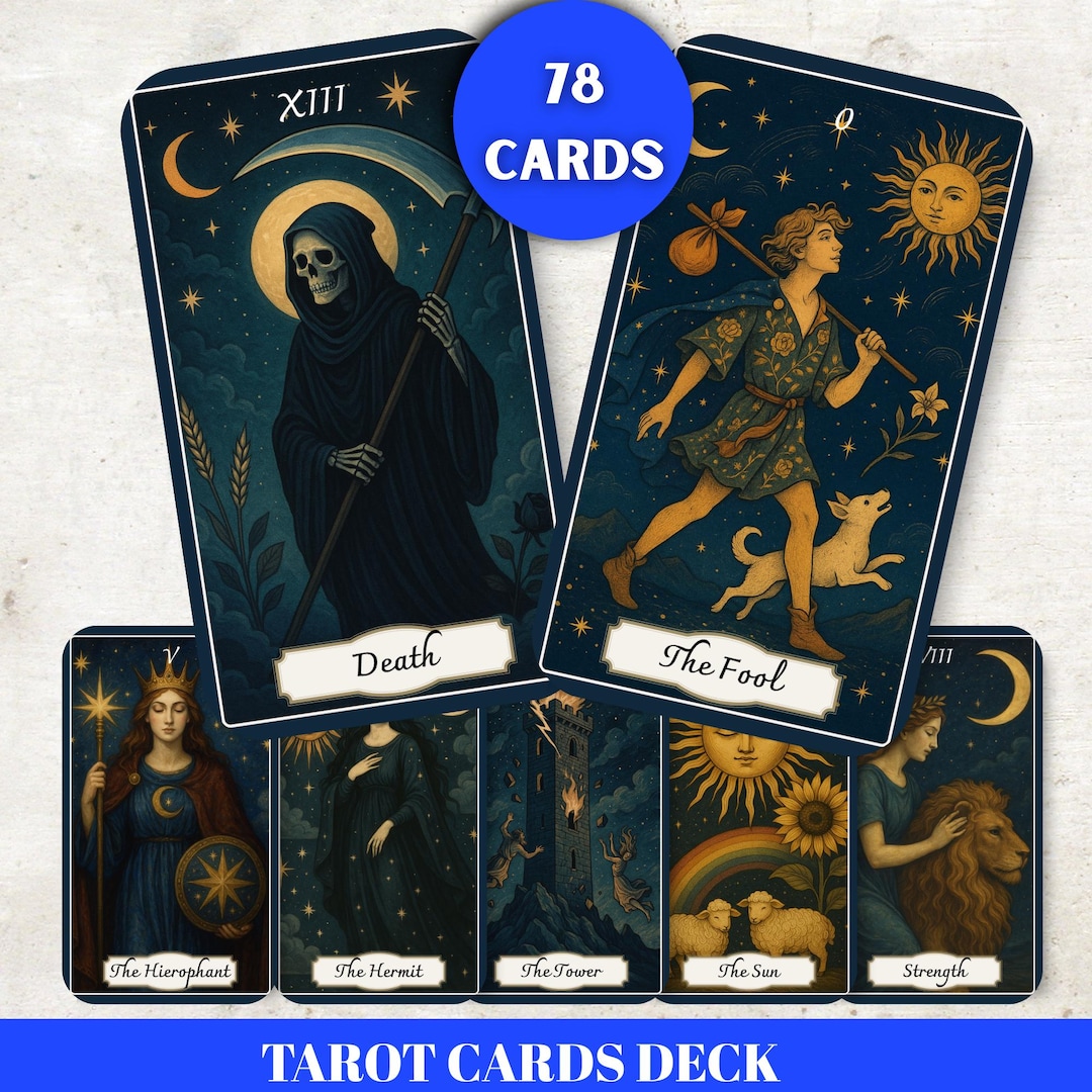 Celestial Tarot Deck – 78 Digital Download Astrology Cards for ...