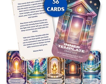 Inner Template Oracle Deck – 56 Spiritual Meditation Cards for Inner Peace, Divine Connection & Sacred Reflection (Digital Download)