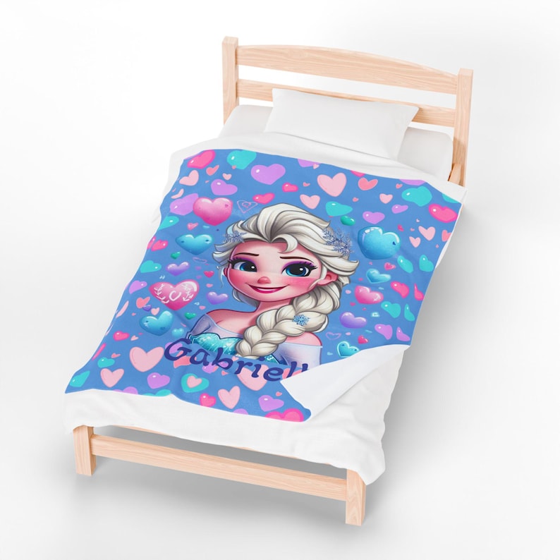Disney Frozen Velvet Plüschdecke, Elsa Hallo Dort Werfen, Kinderbettwäsche, Wohnkultur, Disneyland Prinzessin Decke Bild 4