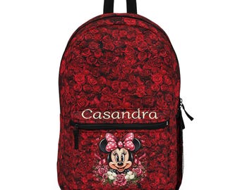 Personalized Backpack  -  Minnie Mouse Rose Lover