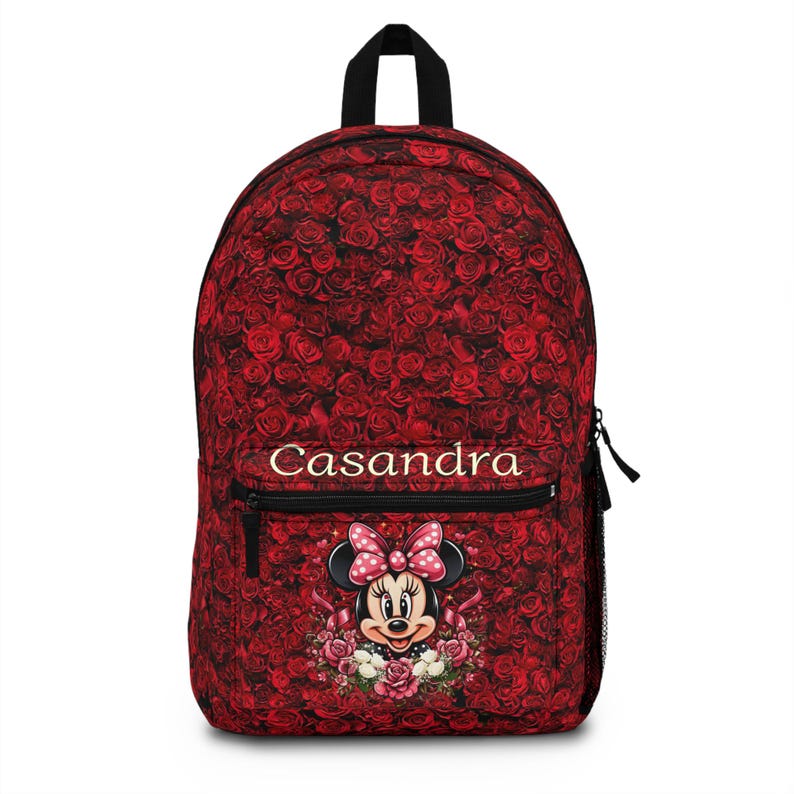 Personalized Backpack - Minnie Mouse Rose Lover image 1