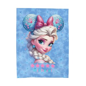 Disney Frozen Velvet Plüschdecke, Elsa Hallo Dort Werfen, Kinderbettwäsche, Wohnkultur, Disneyland Prinzessin Decke Bild 2