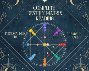 Gedetailleerde lezing van de bestemmingsmatrix | Gepersonaliseerd numerologiezielrapport over liefde, geld, carrière, karma, talenten, voorspellingen en vorig leven| 24 uur