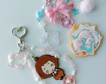 Llaveros de anime, Demon Slayer Nezuko, Boku No Hero Ochako / Estilo Juminocore / Adornos para bolsos