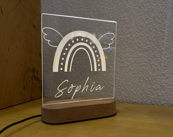 Personlig nattlampa för barn med namn, julklapp, nattlampa för bebisar personlig barnpresent babyshower-present 1-årsdagspresent