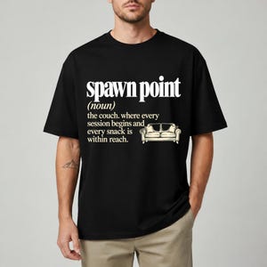 Spawn Point De bank Waar Elke Sessie Begint Elke Snack Binnen Handbereik PNG: Gamer Humor Gaming Lover png Digitale Download